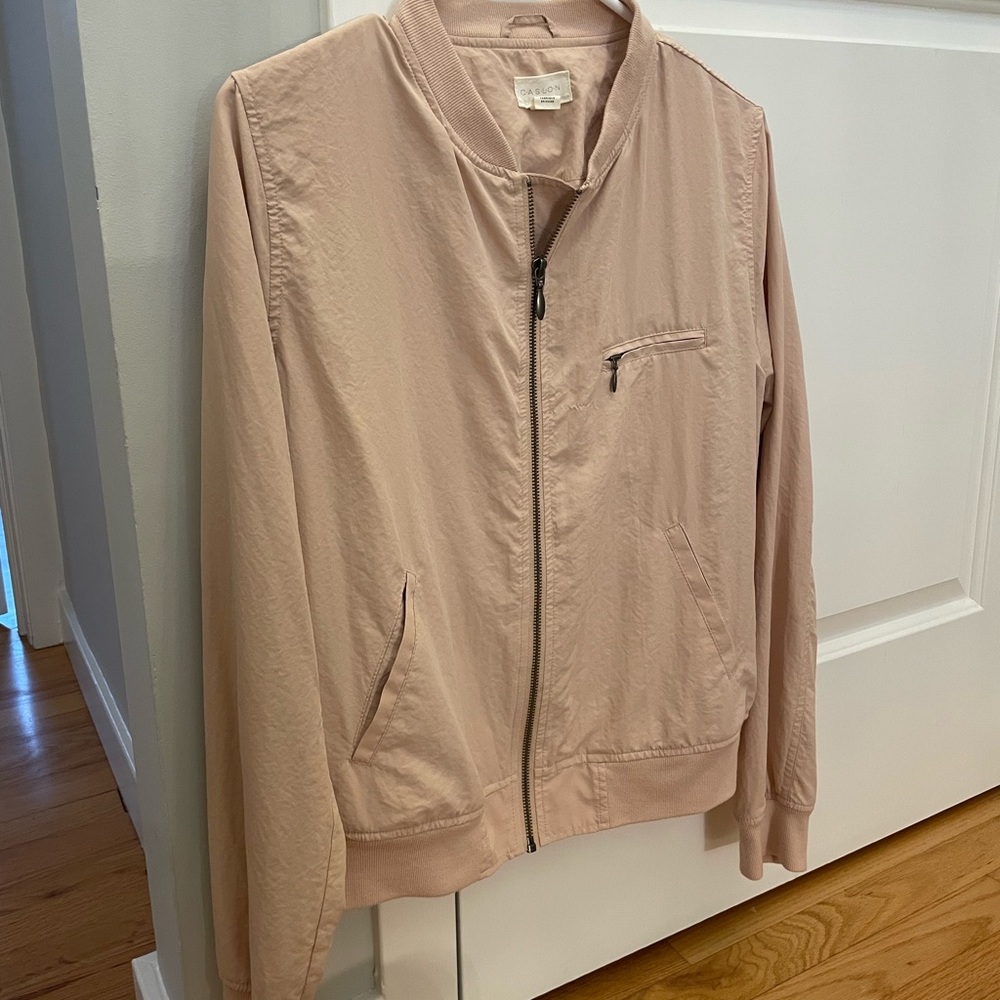 CASLON size medium light pink lightweight bomber jacket